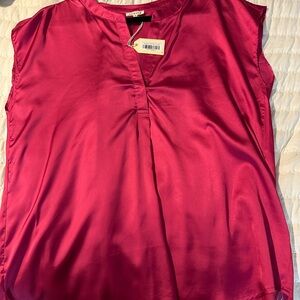 JODIFL Fuchsia Satin Blouse